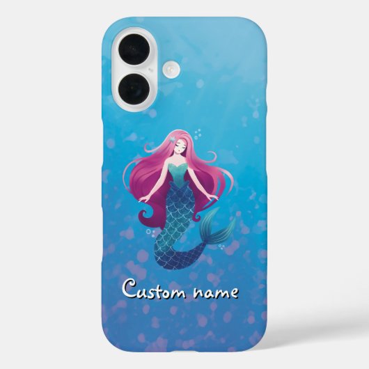 Jolie sirène de mer coque iphone personnalisé (Verso)