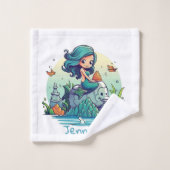 Jolie sirène enfants (Gant de toilette)