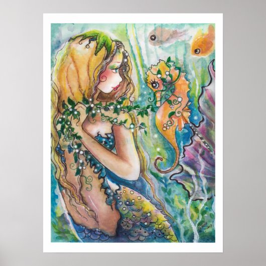 Jolie Sirène et Poster du Sea Horse (Devant)