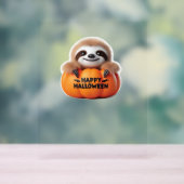 Jolie Sloth assise dans un Citrouille. Hauteur heu (Neutre)