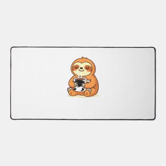 Jolie Sloth Relaxant avec Hot Coffee Premium T-Shi (Recto)