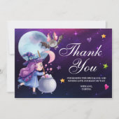 Jolie sorcière Carte de remerciements d'Halloween (Devant)