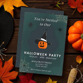 Jolie sorcière Citrouille Halloween Invitation à d