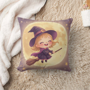 Jolie Sorcière Coussin d'Halloween - Décor Éffraya
