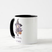 Jolie sorcière gros sorts Halloween Mug (Devant gauche)