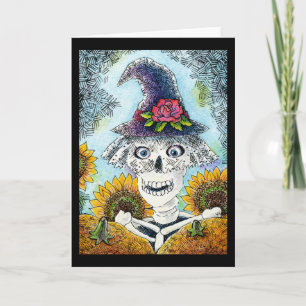 Jolie Squelette Halloween, toute carte d'occasion