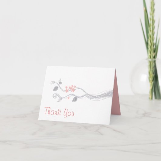 Jolie succursale Carte de note Merci (Devant)