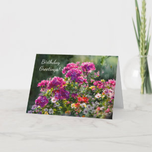 Jolie Sunshine Garden Art Carte d'anniversaire