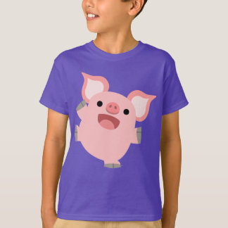 Jolie T-Shirt caricaturiste Pig Kids