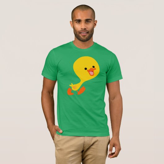 Jolie T-shirt Duckling Cartoon Walking (Devant entier)