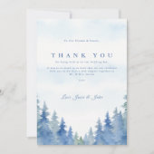 Jolie table mariage de pins d'hiver merci (Devant)