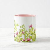 Jolie tasse à café Cactus du désert avec fleur ros (Centre)