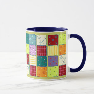 Jolie tasse mignonne de motif de mosaïque de