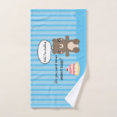 Jolie Teddy Bear Kids Funny Plaisanterie (Serviette à main)