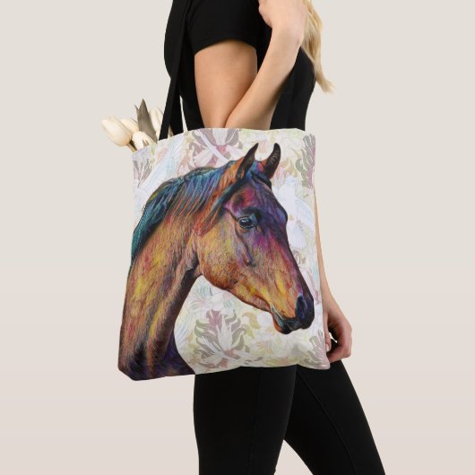 Jolie tête de cheval sur le Sac fourre-tout Motif (De près)