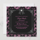 Jolie Tiara & Bow Rose Sweet 16 Invitation (Dos)