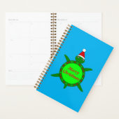 Jolie tortue de Noël avec coquille de fleurs perso (Devant avec enveloppe)