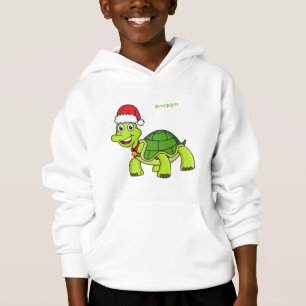 Jolie tortue en chapeau de Père Noël