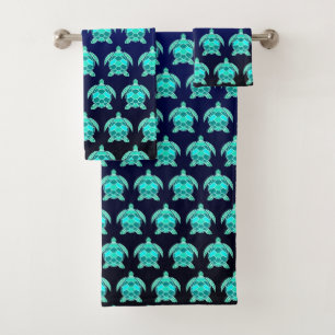 Jolie tortue turquoise bleu turquoise motif B