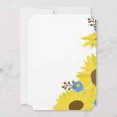 Jolie tournesol Beauté Bridal Douche Invitation (Dos)