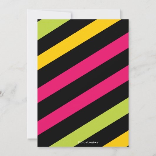 Jolie, triée, Arcade Invitation d'Anniversaire (Dos)