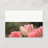 jolie tulipe rose carte de visite (Dos)