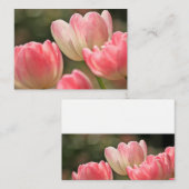 jolie tulipe rose carte de visite (Devant / Derrière)
