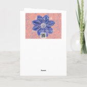 Jolie Tulipe rose Flower Art Faith Carte d'anniver (Dos)