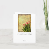 Jolie Tulipes de printemps Carte pour notes (Dos)