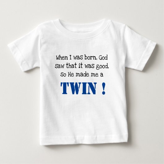 Jolie Twin Dit Baby T-Shirt (Devant)