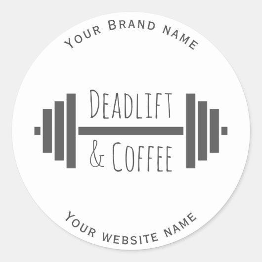 Jolie Typographie café & gymnase autocollant (Devant)