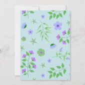 Jolie Unicorn Purple Aqua Baby shower Invitation (Dos)