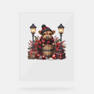 Jolie Vache hivernale Vache rouge Plaid Lanterne C