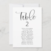 JOLIE Vertical Modern Bohemian Table Seating Kaart (Voorkant)