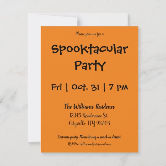 Jolie, Vieux Halloween Surprise Invitation (Dos)