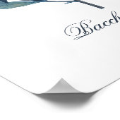 Jolie Vintage Bleu Botanique Floral Impression (Coin)