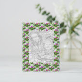 Jolie Violets Floral Photo Carte postale (Debout devant)