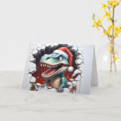 Jolies Animaux de Noël Bébé Dinosaure 3D Carte de (Fleur jaune)