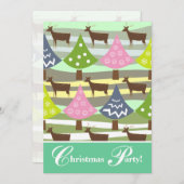 Jolies Arbres De Noël Et Invitation De Vacances De (Devant / Derrière)