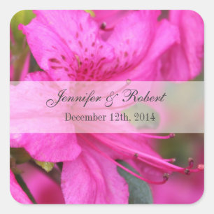 Jolies autocollants de mariage de fleurs florales