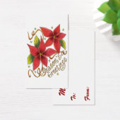 Jolies Bonnes Fêtes de Noël avec Poinsettias (Bureau)