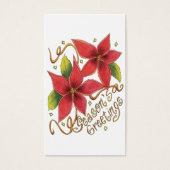 Jolies Bonnes Fêtes de Noël avec Poinsettias (Devant)