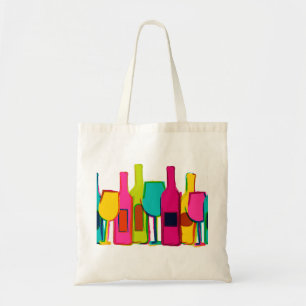 Jolies bouteilles de vin colorées Sac à vin motif