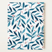 Jolies branches d'aquarelle - turquoise et rouge (Dos)