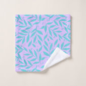 Jolies branches - turquoise et violet ado (Gant de toilette)