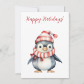 Jolies cartes d'aquarelle Penguin (Devant)