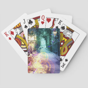 Jolies cartes de jeu de chemin de lanterne