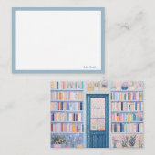 Jolies cartes de notes florales livresques (Devant / Derrière)