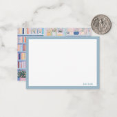 Jolies cartes de notes florales livresques (Devant/Arrière en situation)