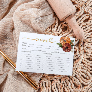 Jolies Cartes de Recettes de Mariage Calligraphiée